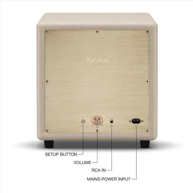 Alt view image 3 of 7 - Marshall Heston Sub 200 Wireless Subwoofer Speaker System Audio Cream