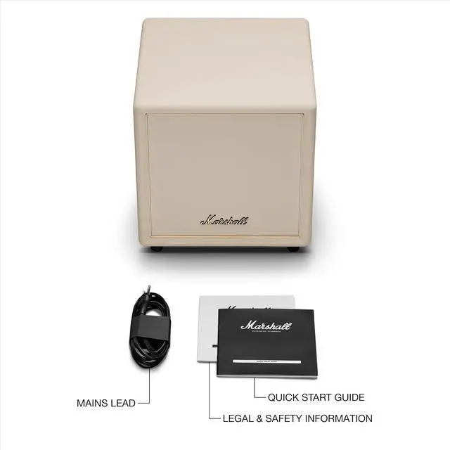 Alt view image 6 of 7 - Marshall Heston Sub 200 Wireless Subwoofer Speaker System Audio Cream