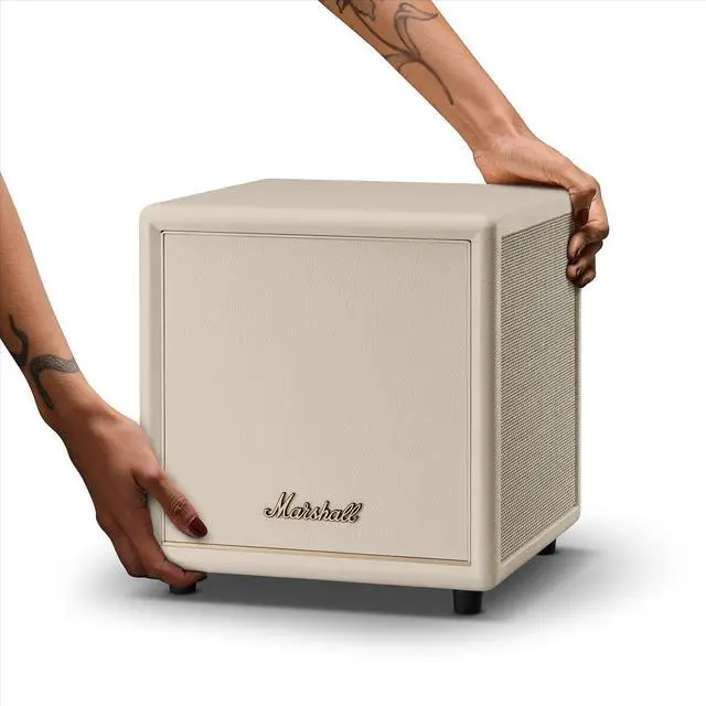 Alt view image 4 of 7 - Marshall Heston Sub 200 Wireless Subwoofer Speaker System Audio Cream