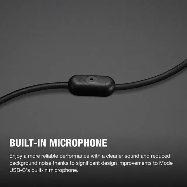 Alt view image 5 of 7 - Marshall Mode USB-C Wired In-Ear Earphones Headset Built-in Mic Black