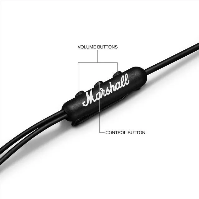Alt view image 7 of 7 - Marshall Mode USB-C Wired In-Ear Earphones Headset Built-in Mic Black
