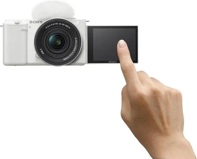 Alt view image 3 of 3 - Sony Alpha ZV-E10 APS-C Mirrorless Vlog Camera with 16-50mm Lens White