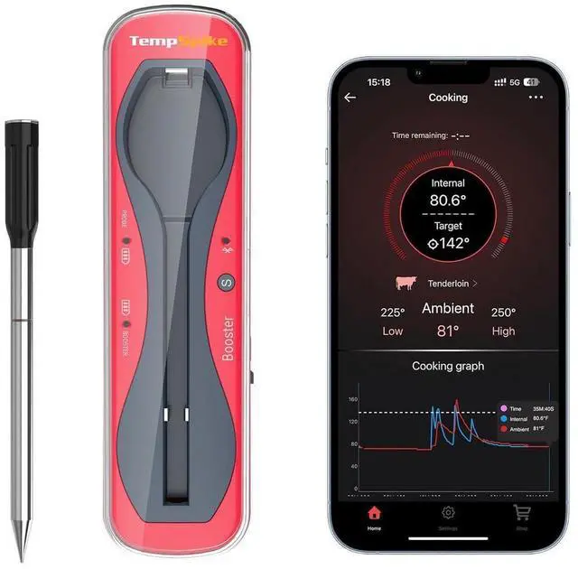 Main image of Thermopro Tempspike Bluetooth Wireless Meat Thermometer For Smoking And Grilling