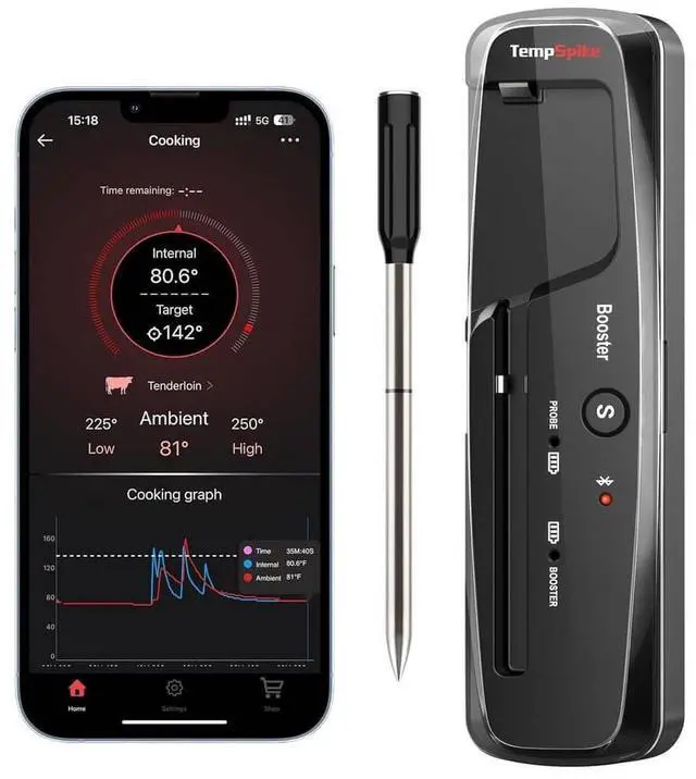 Main image of Thermopro Tempspike Lite 500ft Wireless Bluetooth Meat Thermometer For Cooking And Grilling