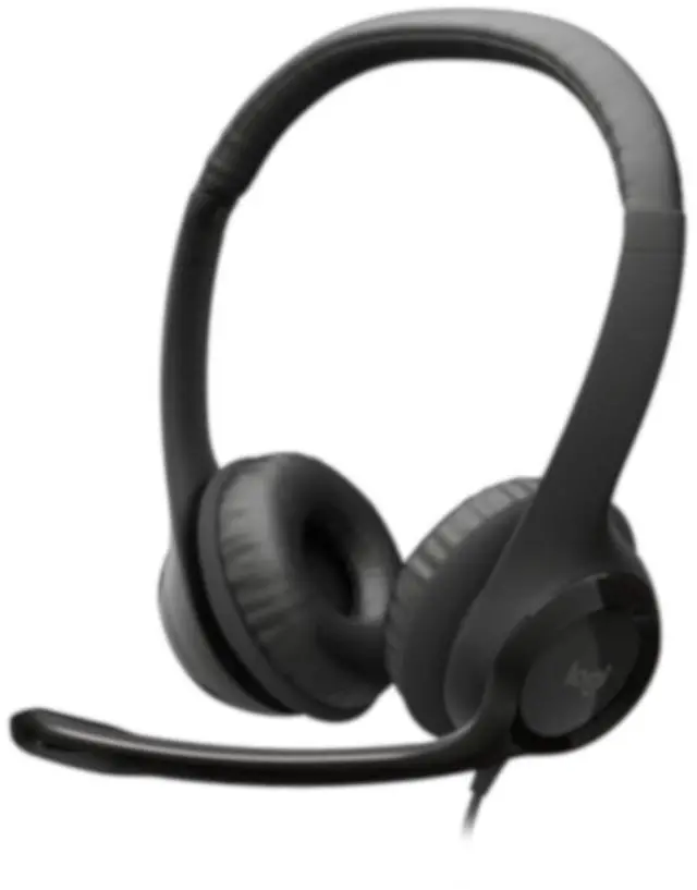 Main image of Logitech H390 USB Wired Stereo Headset Noise Cancelling Mic Black Laptop