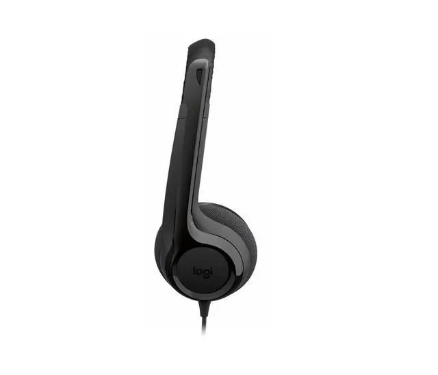 Alt view image 3 of 7 - Logitech H390 USB Wired Stereo Headset Noise Cancelling Mic Black Laptop