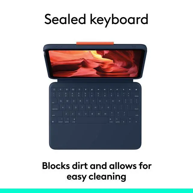 Alt view image 2 of 6 - Logitech Rugged Combo 4 Keyboard Case for iPad