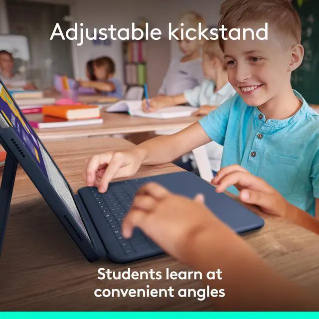 Alt view image 4 of 6 - Logitech Rugged Combo 4 Keyboard Case for iPad
