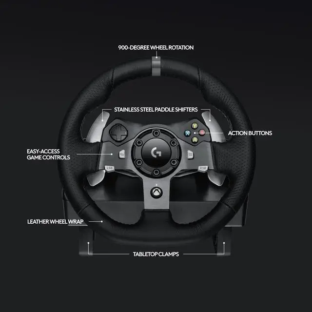 Alt view image 5 of 7 - Logitech G920 Wheel and Shifter Bundle for XBOX