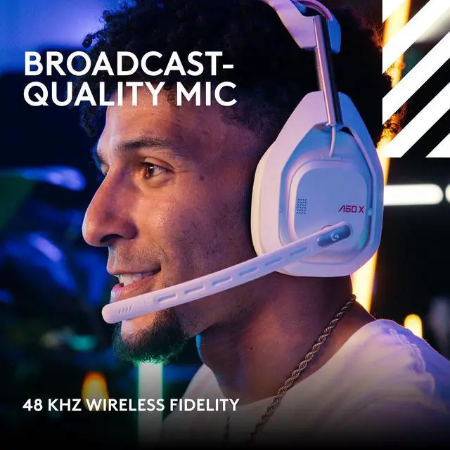 Alt view image 7 of 7 - Logitech G Astro A50 X Omni Platform Wireless Headset Base Station PC White