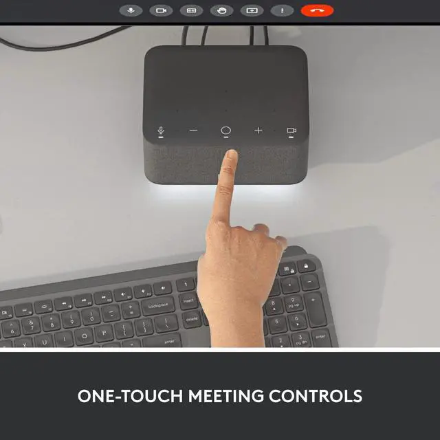 Alt view image 4 of 7 - Logitech Logi Dock USB C Speakerphone Docking Station Graphite