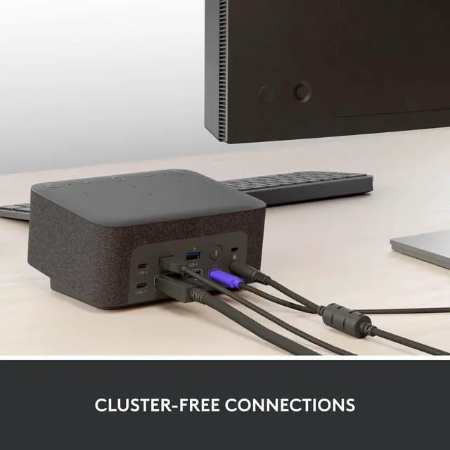 Alt view image 6 of 7 - Logitech Logi Dock USB C Speakerphone Docking Station Graphite