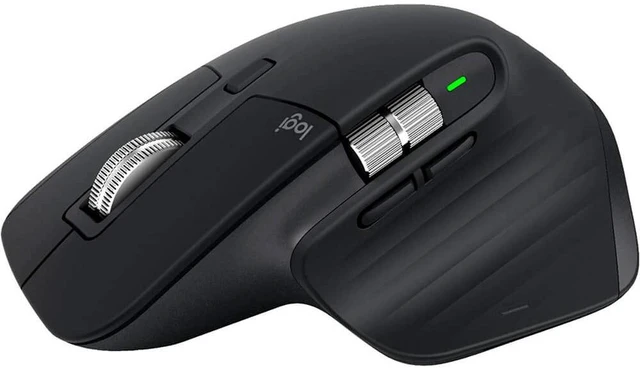 Alt view image 9 of 12 - Logitech MX Master 3 Mouse - Darkfield - Wireless - Bluetooth/Radio Frequency - 2.40 GHz - Black - USB - 4000 dpi - Scroll Wheel, Thumbwheel - 7 Button(s)