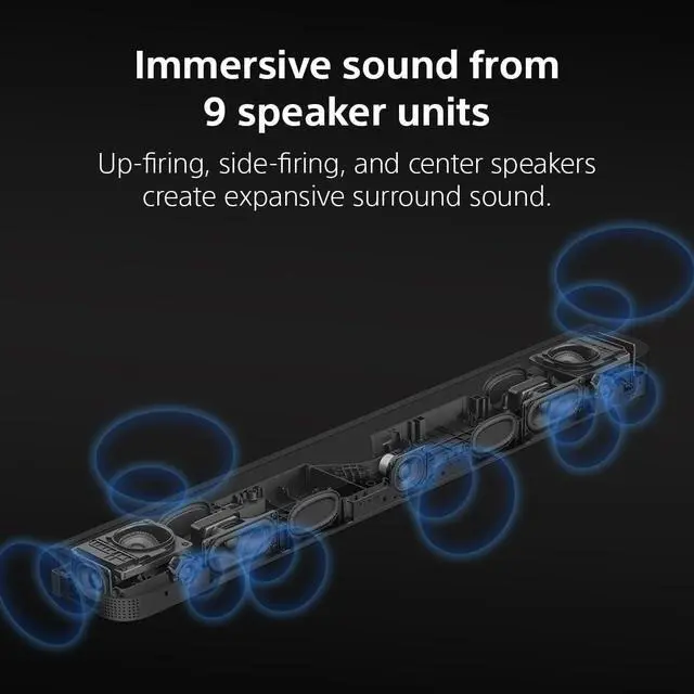 Alt view image 3 of 7 - Sony BRAVIA Theater Bar 7 9-Speaker TV Home Theater Soundbar Audio Unit