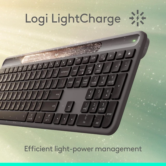Alt view image 3 of 7 - Signature Slim Solar+ K980-GRAPHITE-US-2.4GHZ/BT-N/A-CAN-215-UNIV