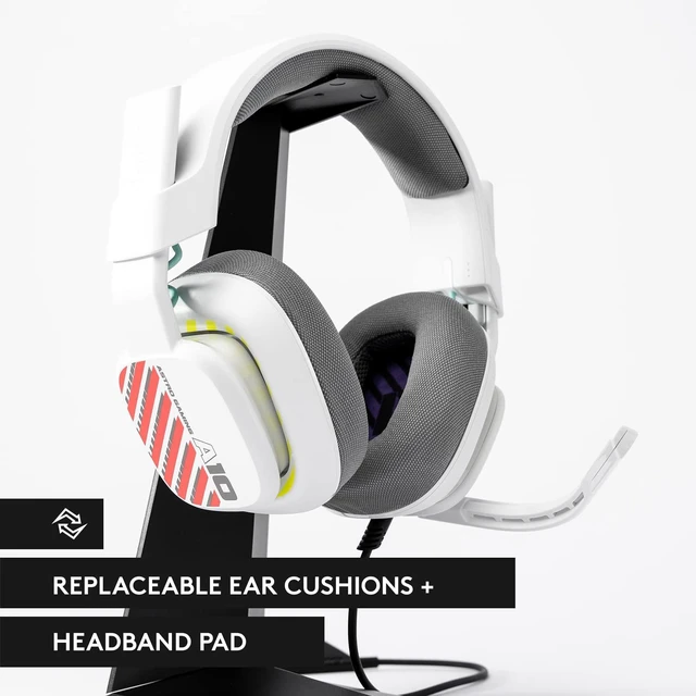 Alt view image 7 of 7 - Logitech Astro A10 Gen 2 Wired Gaming Headset White