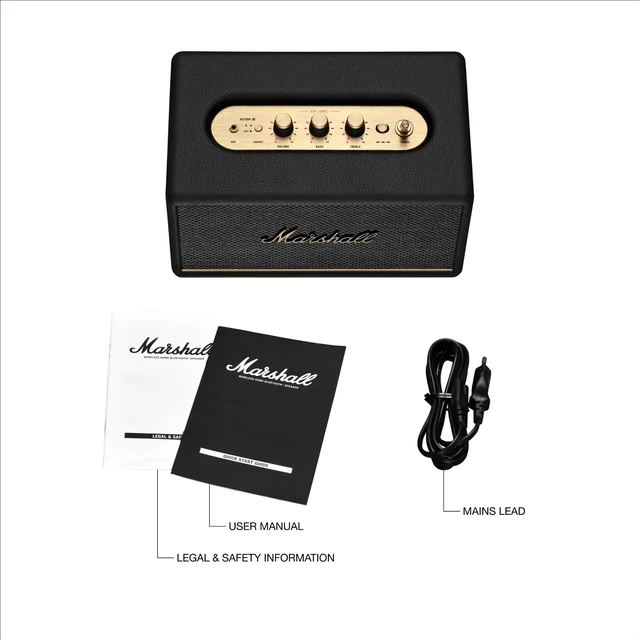 Alt view image 4 of 7 - Marshall Acton III Bluetooth Home Speaker, Black