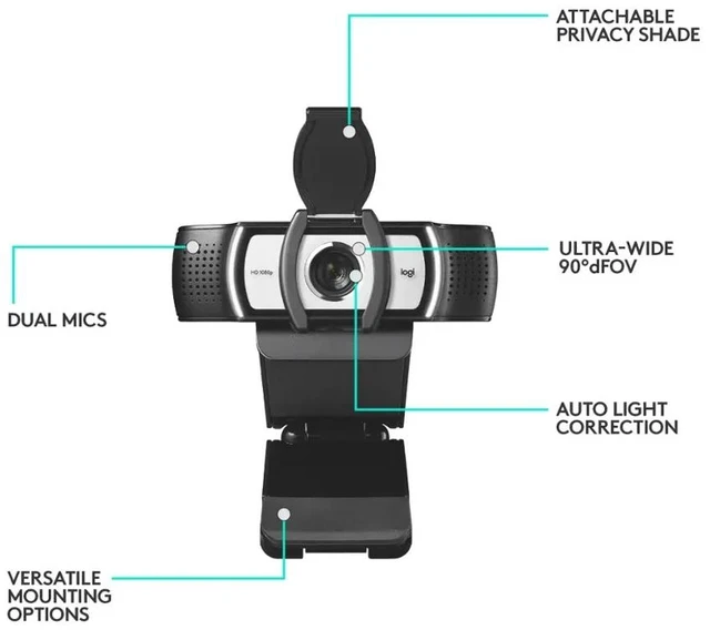 Alt view image 5 of 7 - Logitech - Pro Webcam - Black 960-001070