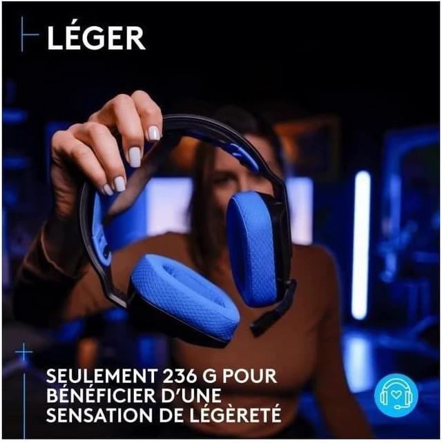 Alt view image 4 of 6 - G535 Lightspeed Wireless Gaming Headset for PS5, PS4, PC - Black-Blue