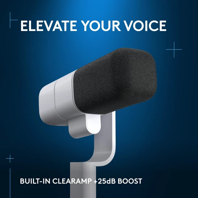Alt view image 3 of 7 - Yeti Studio Active Dynamic XLR Broadcast Microphone with ClearAmp (White)