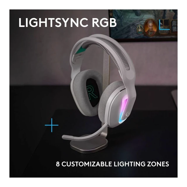Alt view image 2 of 7 - Logitech G522 LIGHTSPEED Wireless Gaming Headset White