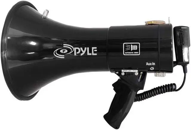 Alt view image 3 of 4 - PYLE PMP53IN Black 50 Watts Professional Piezo Dynamic Megaphone w/3.5mm Aux-In For Digital Music/iPod