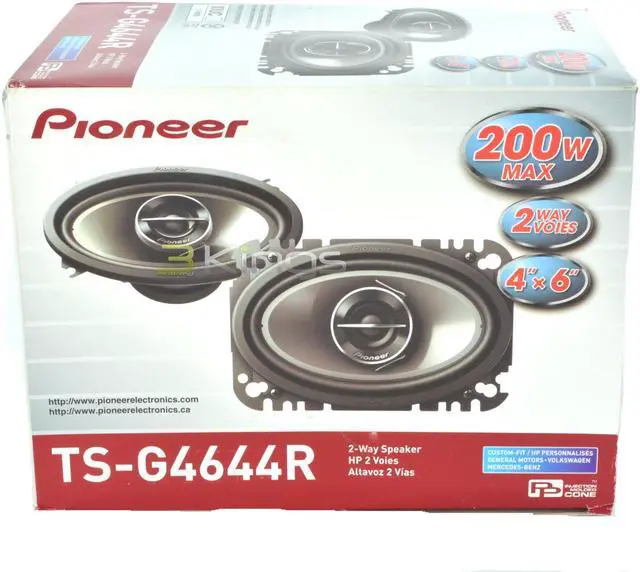 Pioneer TS-G4644R 200ワット 4 x 6インチ 2ウェイ Gシリーズ 同軸フルレンジ カーオーディオ ステレオスピーカー 2) Pioneer TS-G4644R 4x6\" 200 Watt 2 Way Car Audio Coaxial Speakers TSG4644R