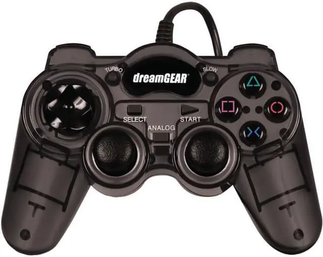 Alt view image 3 of 5 - DreamGear Dreamshock Micro wired controller for PS2. pressure sensitive buttons. slow motion and turbo features for enhanced game play. Model DGPN-511