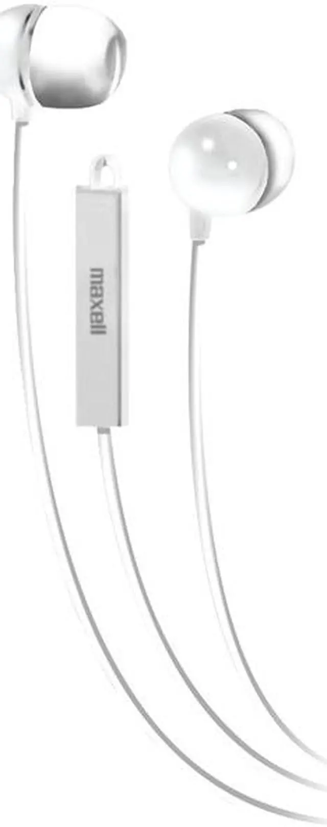 Main image of Maxell 190303 - Iemicwht Stereo In-Ear Earbuds With Microphone & Remote (White)