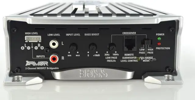 Alt view image 3 of 20 - New Boss Ar1600.2 1600 Watt 2 Channel Car Amplifier Car Audio Car Amp Class A/B