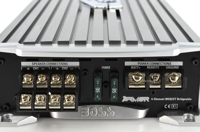 Alt view image 3 of 20 - New Boss Ar2400.4 2400 Watt 4 Channel Car Amplifier Car Audio Car Amp