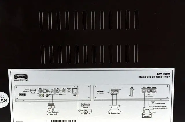 Alt view image 4 of 9 - Sound Storm Laboratories EV1500M 1,500-Watt Monoblock Amplifier with High/Low Crossover Remote Subwoofer Level Control