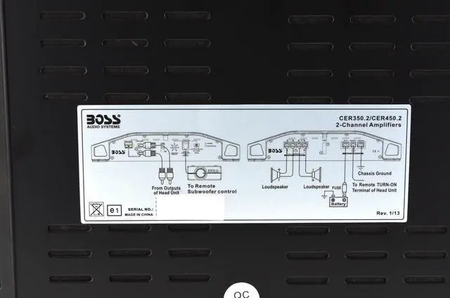 Alt view image 9 of 17 - BOSS AUDIO BOS13-CER450.2 CHAOS ERUPT SERIES 900W 2-CHANNEL CAR AUDIO POWER AMP