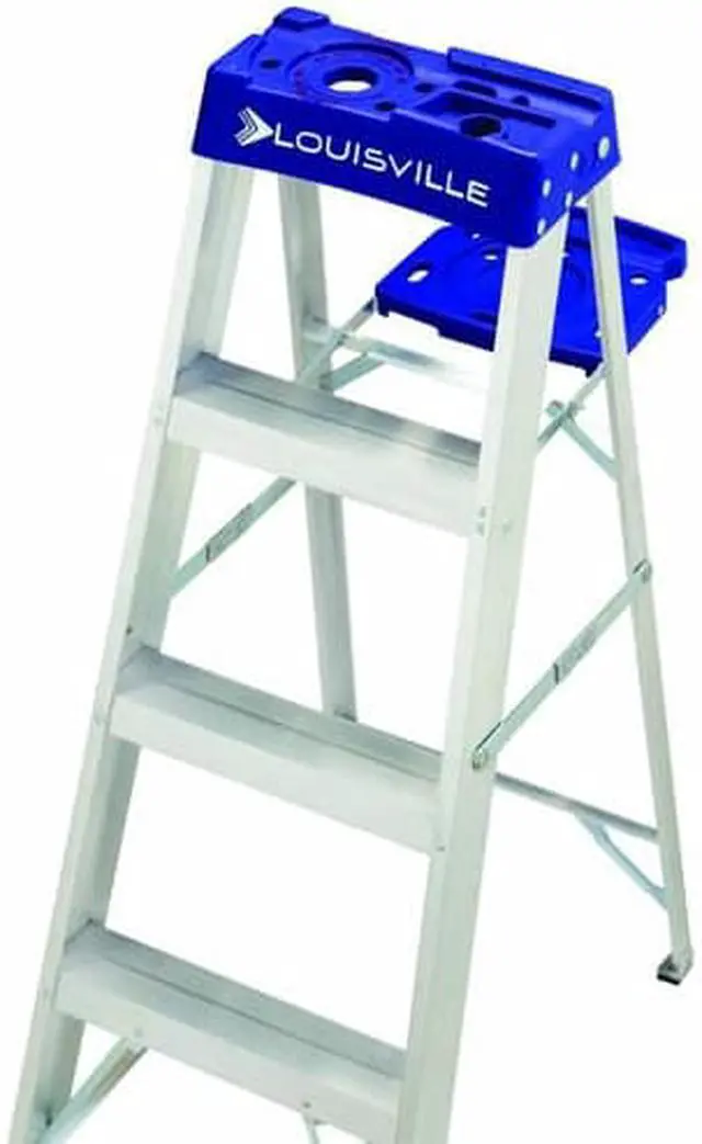 Alt view image 9 of 18 - Louisville AS2106 6 ft. Type I Duty Rating 250 lbs. Load Capacity Aluminum Step Ladder with Molded Pail Shelf