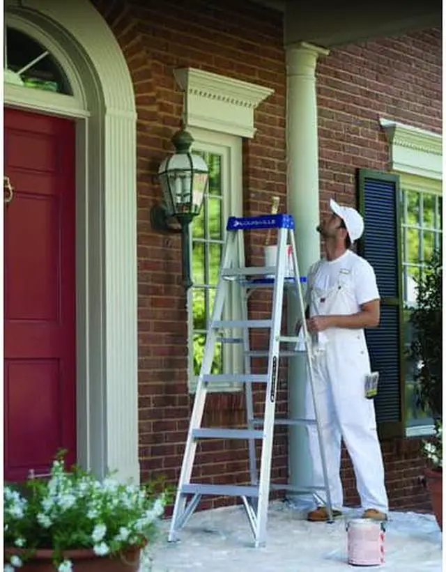 Alt view image 11 of 18 - Louisville AS2106 6 ft. Type I Duty Rating 250 lbs. Load Capacity Aluminum Step Ladder with Molded Pail Shelf