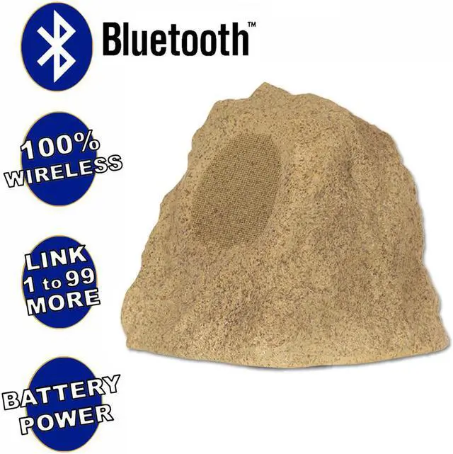 Main image of Theater Solutions B42S Fully Wireless 60 Watt Rechargeable Battery Bluetooth Rock Speaker Sandstone Link Up To 99 Speakers Wirelessly