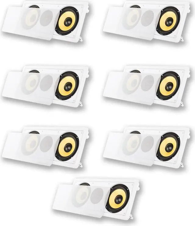 Main image of Acoustic Audio HD6c In-Wall Dual 6.5" Speakers Home Theater Surround Sound 7 Speaker Set