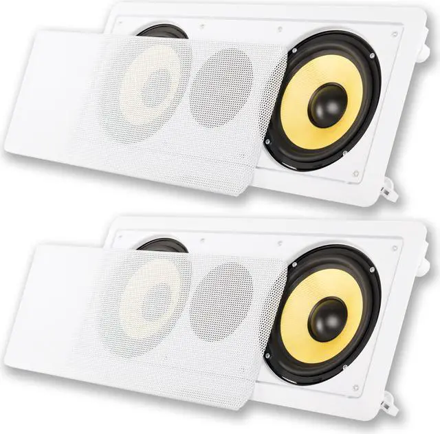 Main image of Acoustic Audio HD6c In-Wall Dual 6.5" Speakers Home Theater Surround Sound 2 Speaker Set
