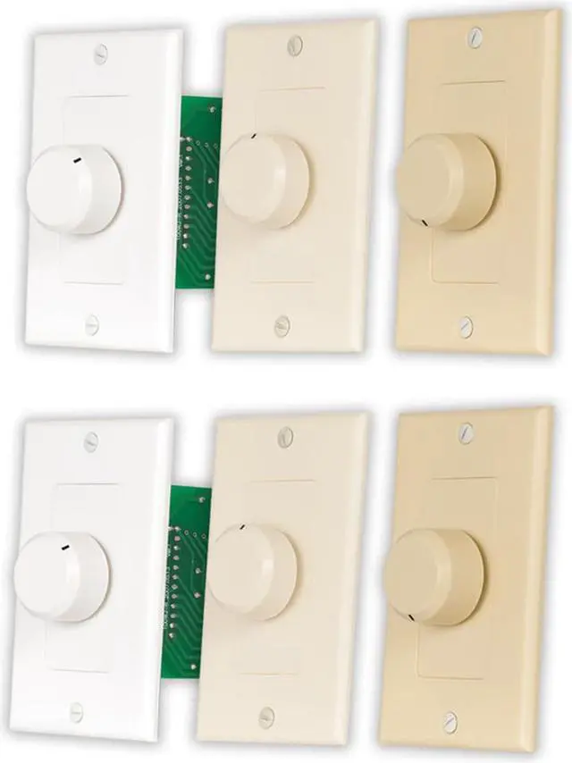 Main image of Acoustic Audio AAVCD3C Speaker Volume Control 3 Color White Ivory Almond 2 Pack