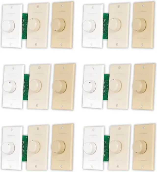 Main image of Acoustic Audio AAVCD3C Speaker Volume Control 3 Color White Ivory Almond 6 Pack