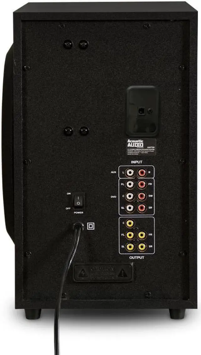 Alt view image 5 of 6 - Acoustic Audio AAT5005 Bluetooth Tower 5.1 Home Theater Speaker System with 8" Powered Subwoofer