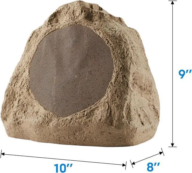 Alt view image 6 of 7 - Theater Solutions 12R6S Outdoor Sandstone 6.5" Rock 12 Speaker Set for Deck Pool Spa Yard Garden