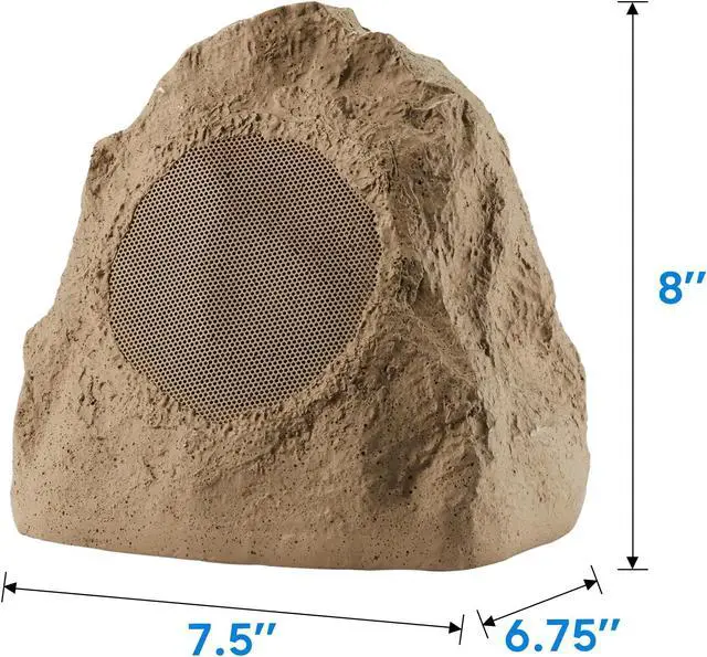 Alt view image 6 of 7 - Theater Solutions 6R4S Outdoor Sandstone Rock 6 Speaker Set for Yard Patio Pool Spa