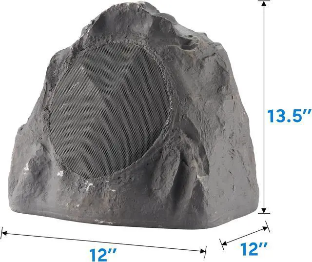 Alt view image 6 of 7 - Theater Solutions 10R8SG Outdoor Slate 8" Rock 10 Speaker Set for Deck Pool Spa Yard Garden