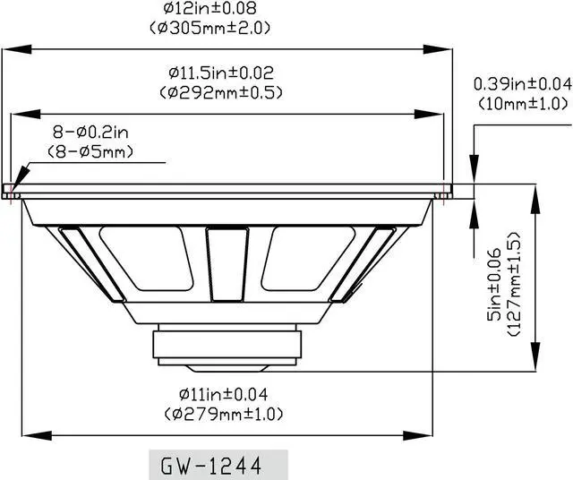 Alt view image 2 of 5 - 4 Goldwood Sound GW-1244 Rubber Surround 12" Woofers 290 Watts each 4ohm Replacement Speakers