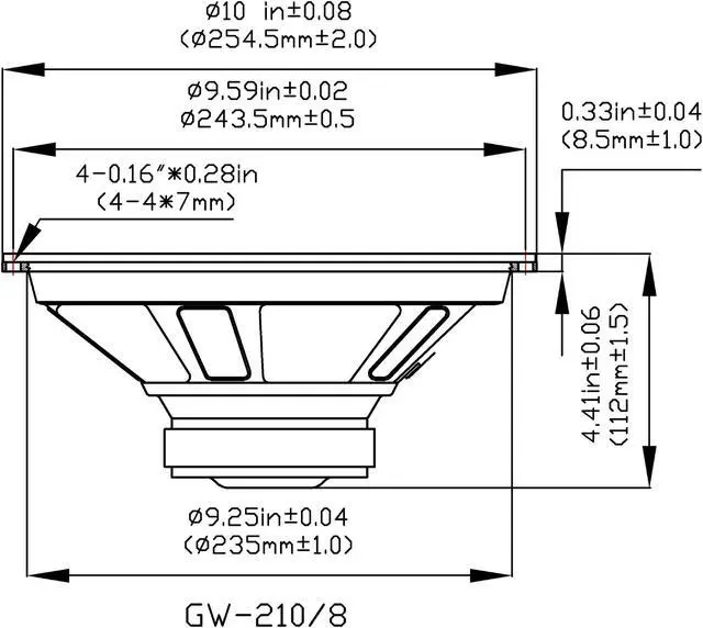 Alt view image 2 of 5 - 6 Goldwood Sound GW-210/8 OEM 10" Woofers 220 Watts each 8ohm Replacement Speakers