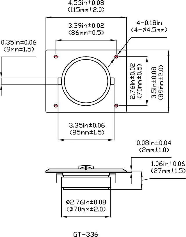 Alt view image 3 of 5 - Goldwood Sound GT-336 Titanium Dome Tweeter 120 Watt 8ohm Replacement Tweeter