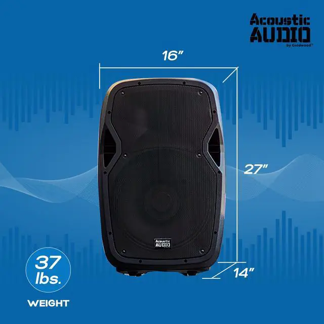 Alt view image 10 of 15 - Acoustic Audio by Goldwood AA15LBS 15 Inch 1000W Bluetooth LED Speaker System