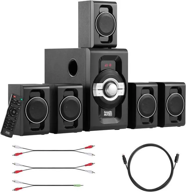 Main image of Acoustic Audio PSW10 Home Theater Powered 10" Subwoofer Black Down Firing Sub