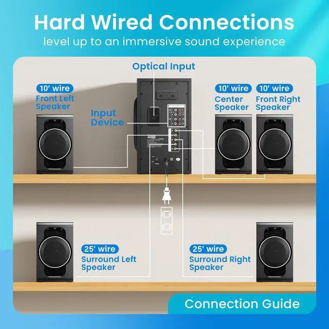 Alt view image 4 of 7 - Acoustic Audio PSW10 Home Theater Powered 10" Subwoofer Black Down Firing Sub